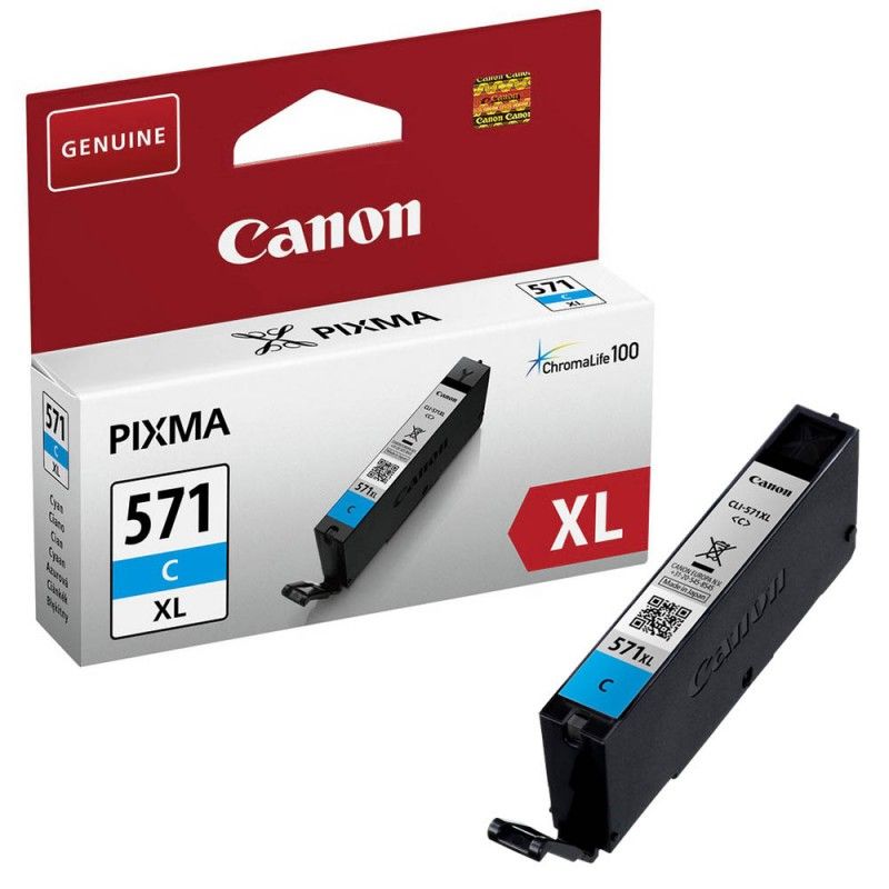 Canon CLI571XLC Cyan High Yield Ink Cartridge 11ml - 0332C001 - NWT FM SOLUTIONS - YOUR CATERING WHOLESALER