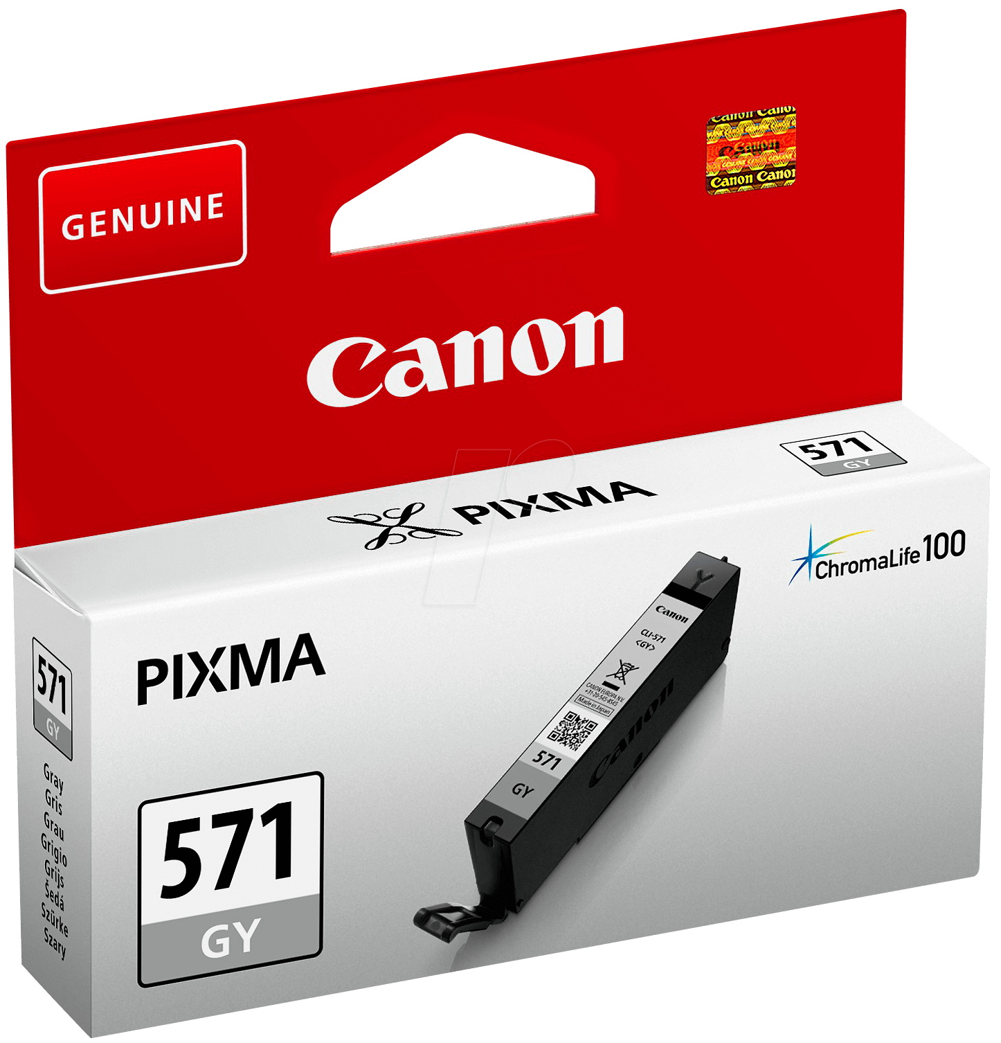 Canon CLI571GY Grey Standard Capacity Ink Cartridge 7ml - 0389C001 - NWT FM SOLUTIONS - YOUR CATERING WHOLESALER