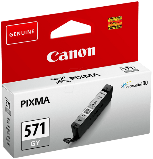 Canon CLI571GY Grey Standard Capacity Ink Cartridge 7ml - 0389C001 - NWT FM SOLUTIONS - YOUR CATERING WHOLESALER