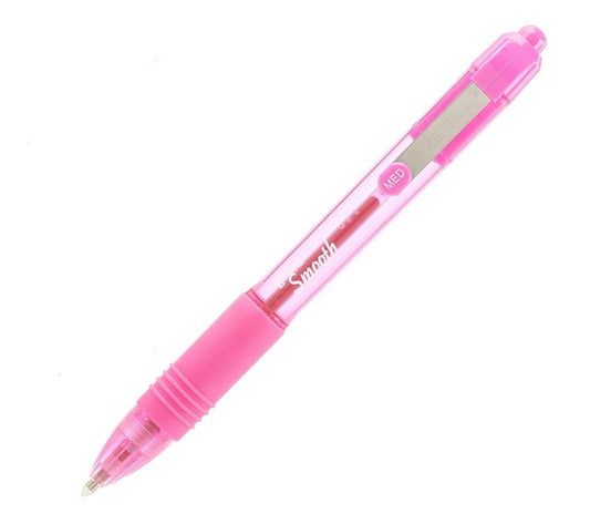 Zebra Z-Grip Smooth Rectractable Ballpoint Pen 1.0mm Tip Pink (Pack 12) - 22567 - NWT FM SOLUTIONS - YOUR CATERING WHOLESALER
