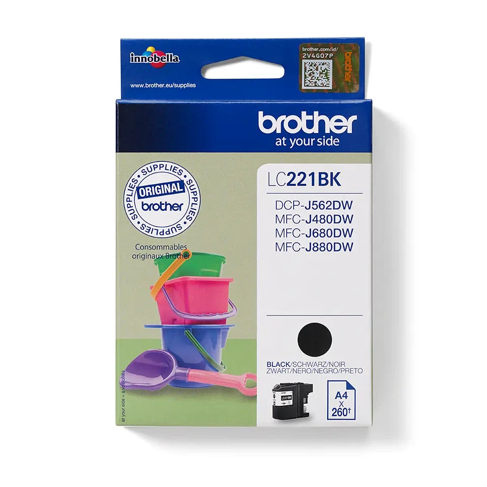 Brother Black Ink Cartridge 7ml - LC221BK - NWT FM SOLUTIONS - YOUR CATERING WHOLESALER