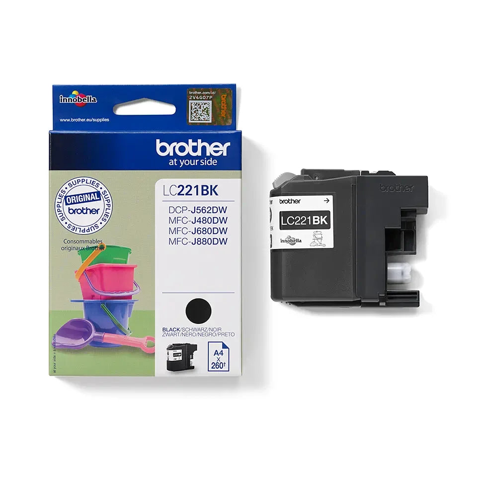 Brother Black Ink Cartridge 7ml - LC221BK