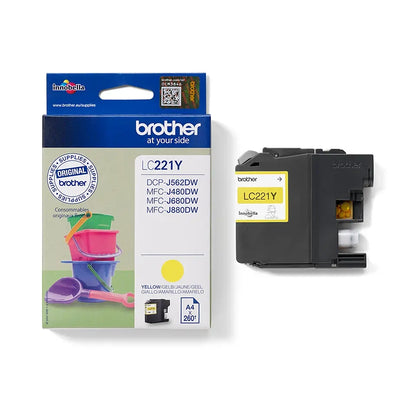 Brother Yellow Ink Cartridge 4ml - LC221Y