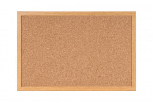 Bi-Office Earth-It Cork Noticeboard Oak Wood Frame 900x600mm - SF132001233 - NWT FM SOLUTIONS - YOUR CATERING WHOLESALER