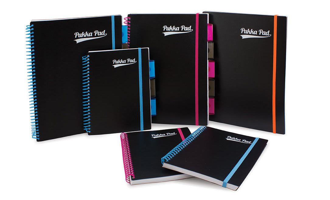 Pukka Pad Neon A5 Wirebound Polypropylene Cover Notebook Ruled 200 Pages Assorted Colours (Pack 3) - 7663-PPN - NWT FM SOLUTIONS - YOUR CATERING WHOLESALER