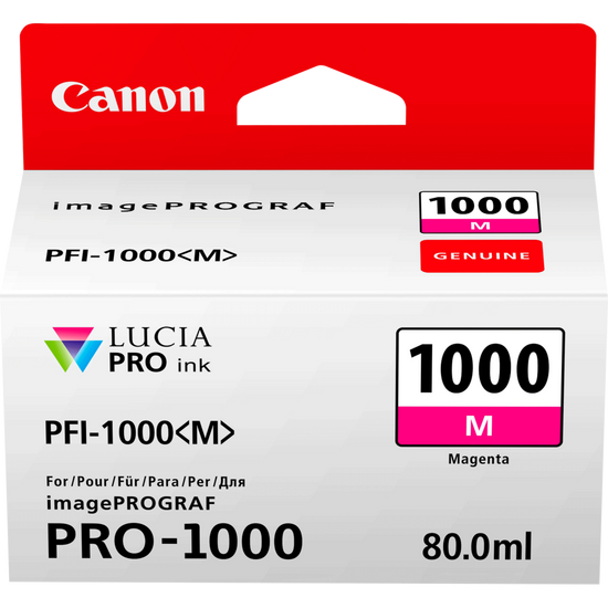 Canon PFI1000M Magenta Standard Capacity Ink Cartridge 80ml - 0548C001 - NWT FM SOLUTIONS - YOUR CATERING WHOLESALER