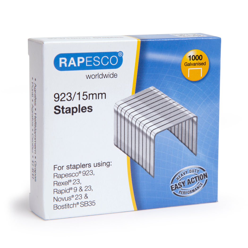 Rapesco 923/15mm Galvanised Staples (Pack 1000) - 1239 - NWT FM SOLUTIONS - YOUR CATERING WHOLESALER