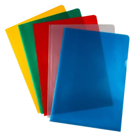 ValueX Cut Flush Folder Polypropylene A4 120 Micron Assorted Colours (Pack 50) - 8020645 - NWT FM SOLUTIONS - YOUR CATERING WHOLESALER