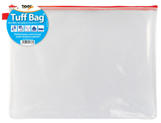 Tiger Tuff Bag Polypropylene B4 500 Micron Clear with Assorted Colour Zips - 301736 - NWT FM SOLUTIONS - YOUR CATERING WHOLESALER