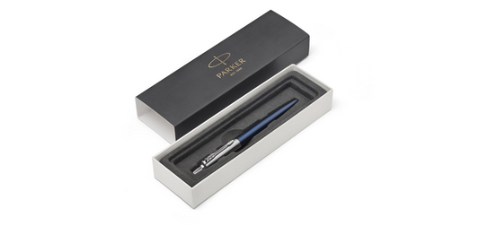 Parker Jotter Ballpoint Pen Royal Blue/Chrome Barrel Blue Ink Gift Box - 1953186 - NWT FM SOLUTIONS - YOUR CATERING WHOLESALER