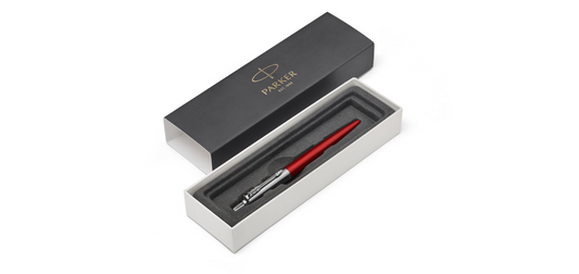 Parker Jotter Ballpoint Pen Kensington Red/Chrome Blue Ink Gift Box - 1953187 - NWT FM SOLUTIONS - YOUR CATERING WHOLESALER