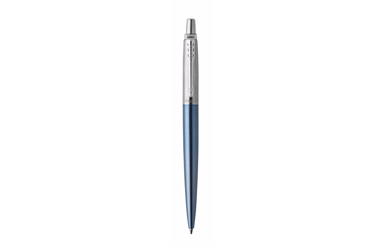 Parker Jotter Ballpoint Pen Waterloo Blue/Chrome Barrel Blue Ink Gift Box - 1953191 - NWT FM SOLUTIONS - YOUR CATERING WHOLESALER