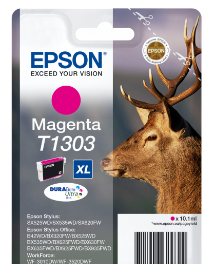 Epson T1303 Stag Magenta High Yield Ink Cartridge 10ml - C13T13034012 - NWT FM SOLUTIONS - YOUR CATERING WHOLESALER