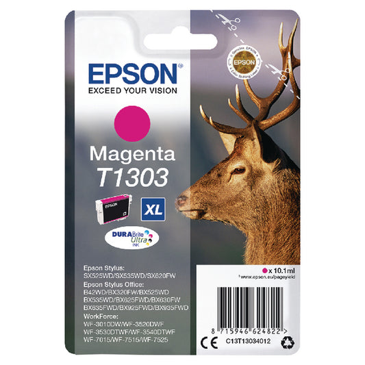 Epson T1304 Stag Yellow High Yield Ink Cartridge 10ml - C13T13044012 - NWT FM SOLUTIONS - YOUR CATERING WHOLESALER