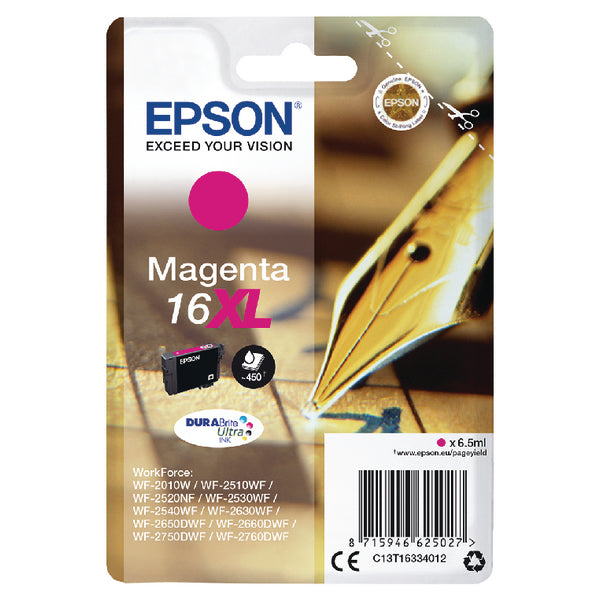 Epson 16XL Pen and Crossword Magenta High Yield Ink Cartridge 6.5ml - C13T16334012 - NWT FM SOLUTIONS - YOUR CATERING WHOLESALER