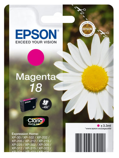 Epson 18 Daisy Magenta Standard Capacity Ink Cartridge 3ml - C13T18034012 - NWT FM SOLUTIONS - YOUR CATERING WHOLESALER