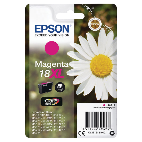 Epson 18XL Daisy Magenta High Yield Ink Cartridge 7ml - C13T18134012 - NWT FM SOLUTIONS - YOUR CATERING WHOLESALER