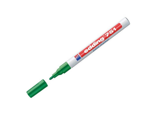 edding 751 Paint Marker Bullet Tip 1-2mm Line Green (Pack 10) - 4-751004 - NWT FM SOLUTIONS - YOUR CATERING WHOLESALER