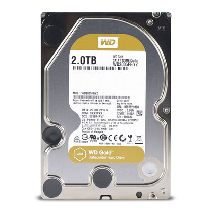 Western Digital Gold Datacenter 2TB SATA 3.5 Inch Internal Hard Drive