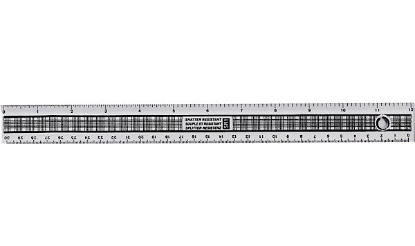 ValueX Plastic Shatter Resistant Ruler 30cm Clear - 796000/SINGLE - NWT FM SOLUTIONS - YOUR CATERING WHOLESALER