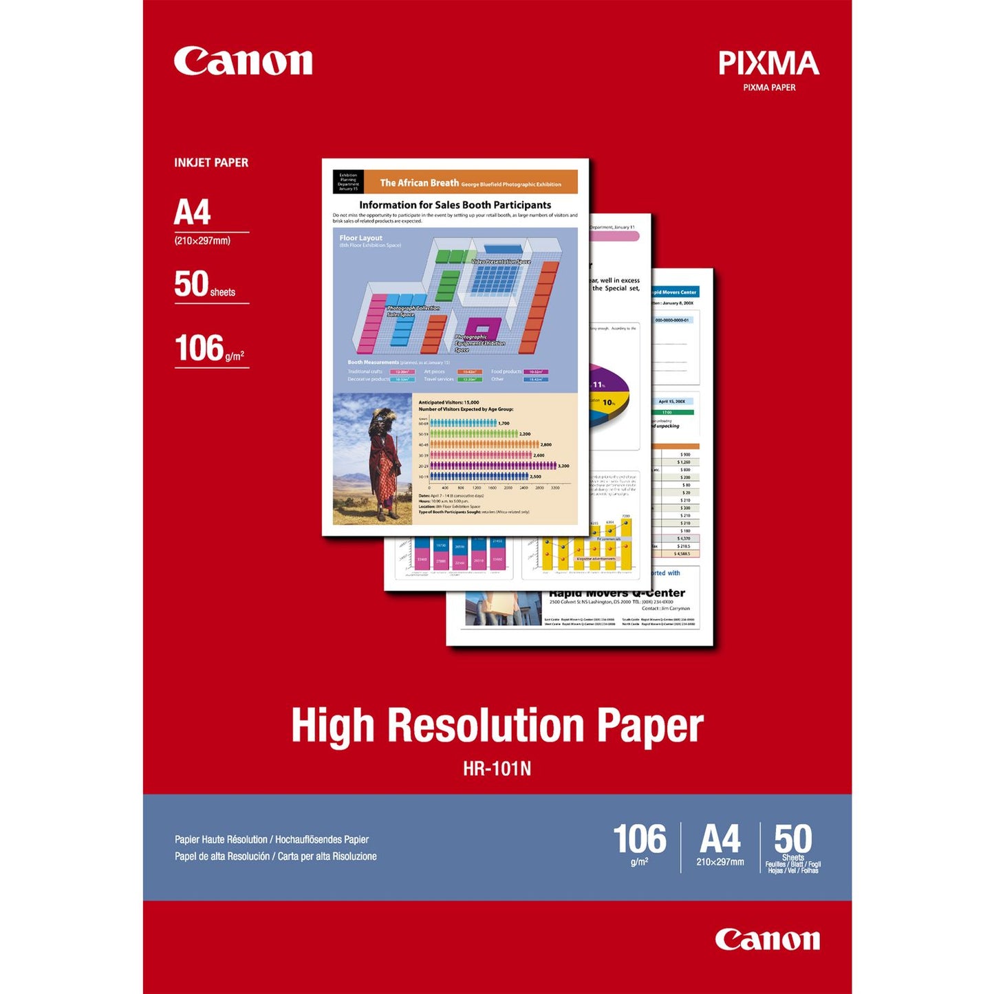 Canon HR100 High Resolution Paper A4 50 Sheets - 1033A002 - NWT FM SOLUTIONS - YOUR CATERING WHOLESALER