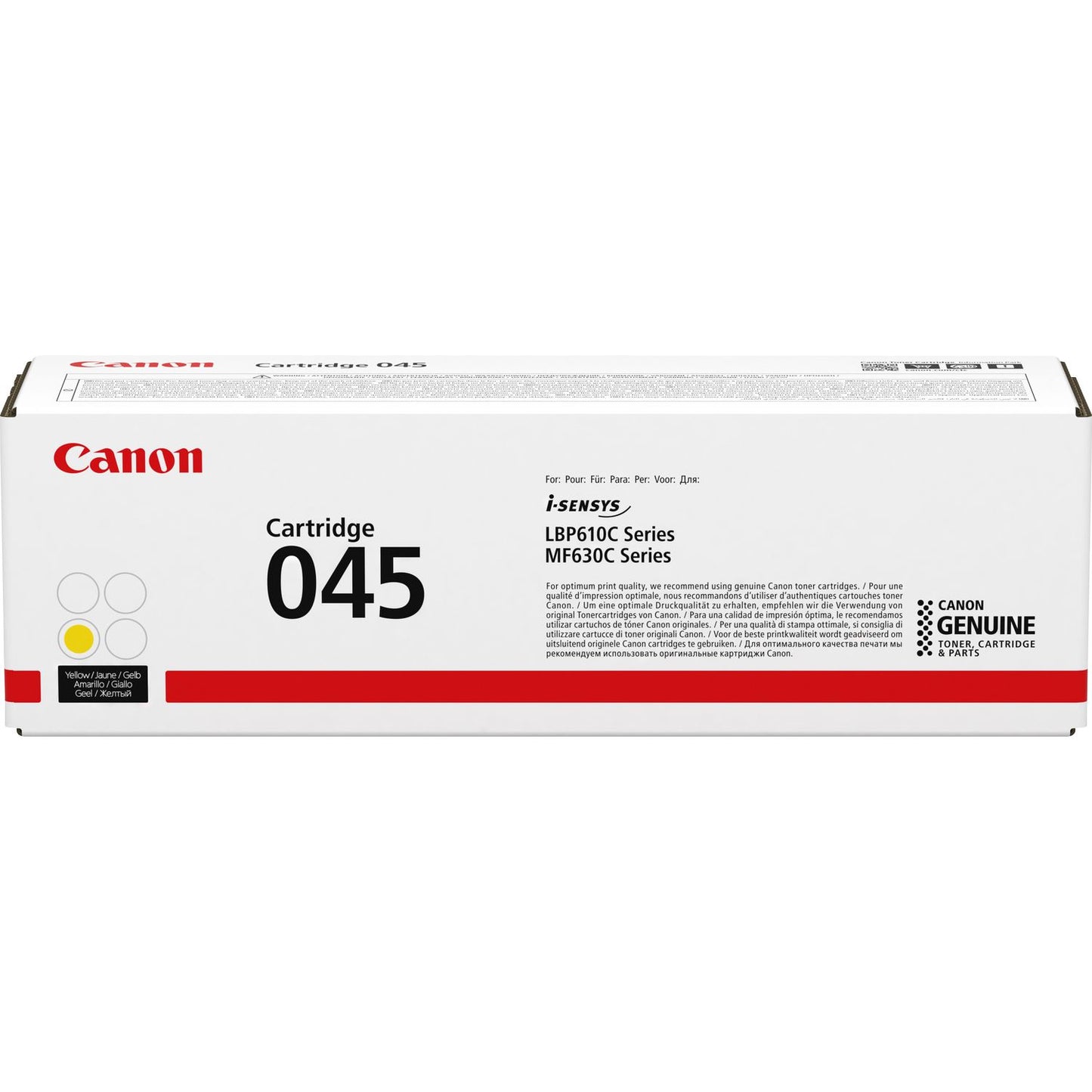 Canon 045Y Yellow Standard Capacity Toner Cartridge 1.3k pages - 1239C002 - NWT FM SOLUTIONS - YOUR CATERING WHOLESALER