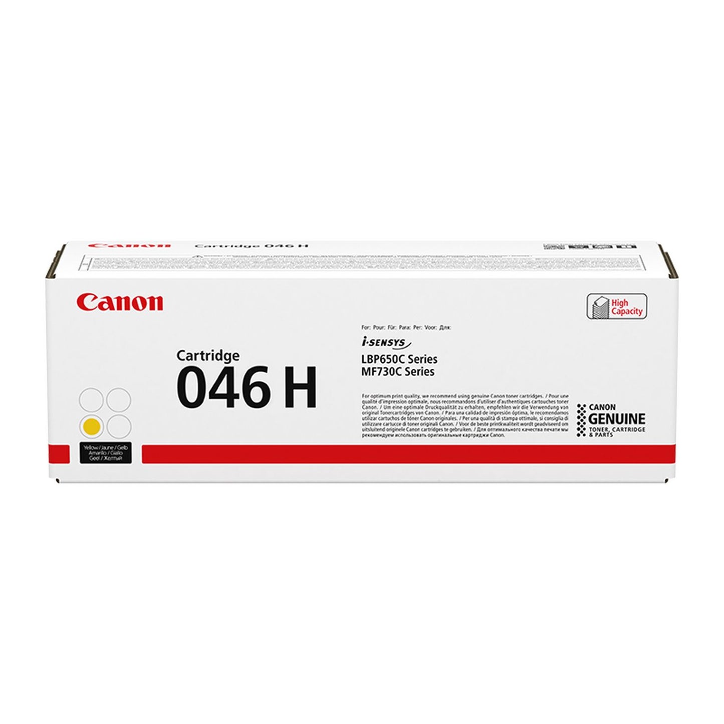 Canon 046HY Yellow High Capacity Toner Cartridge 5k pages - 1251C002 - NWT FM SOLUTIONS - YOUR CATERING WHOLESALER