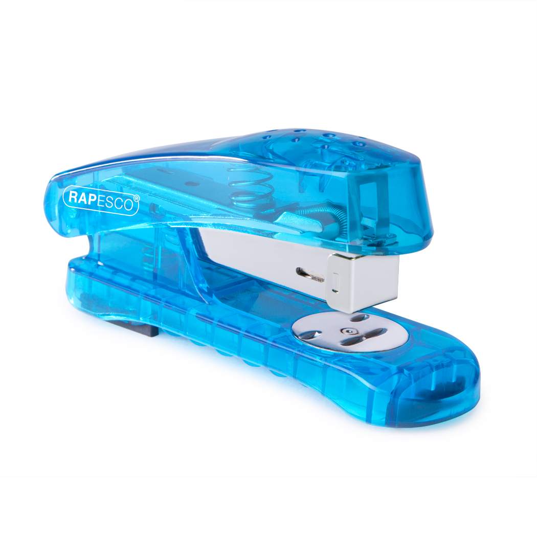 Rapesco Snapper Half Strip Stapler Plastic 20 Sheet Transparent Blue - 1393 - NWT FM SOLUTIONS - YOUR CATERING WHOLESALER