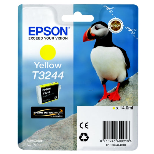 Epson T3244 Puffin Yellow Standard Capacity Ink Cartridge 14ml - C13T32444010 - NWT FM SOLUTIONS - YOUR CATERING WHOLESALER