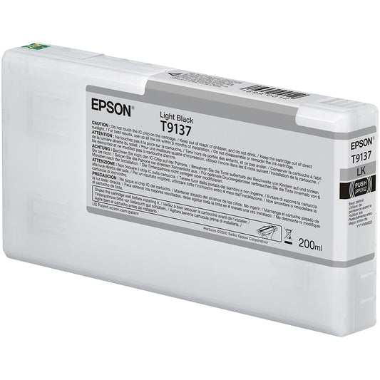 Epson T9137 Light Black Ink Cartridge 200ml - C13T913700 - NWT FM SOLUTIONS - YOUR CATERING WHOLESALER