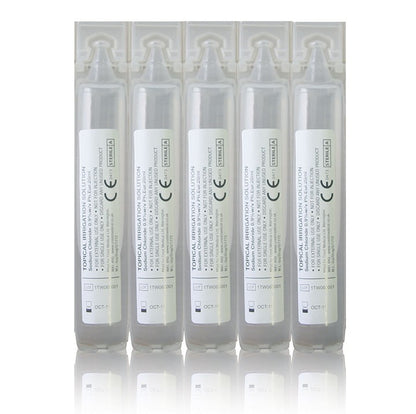Blue Dot Sterile Eye Wash Pods 20ml (Pack 25) - 1047207 - NWT FM SOLUTIONS - YOUR CATERING WHOLESALER
