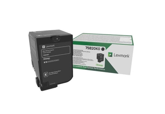 Lexmark Black Toner Cartridge 13K pages - 75B20K0 - NWT FM SOLUTIONS - YOUR CATERING WHOLESALER