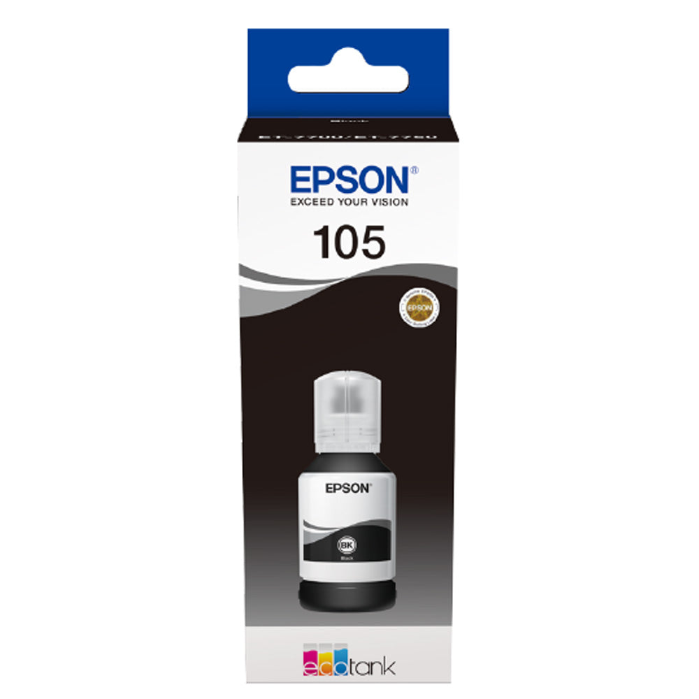 Epson 105 Black Ink Bottle 140ml - C13T00Q140 - NWT FM SOLUTIONS - YOUR CATERING WHOLESALER