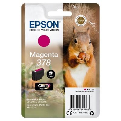 Epson 378 Squirrel Magenta Standard Capacity Ink Cartridge 4ml - C13T37834010 - NWT FM SOLUTIONS - YOUR CATERING WHOLESALER