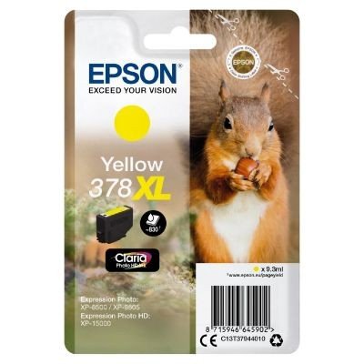 Epson 378XL Squirrel Yellow High Yield Ink Cartridge 9ml - C13T37944010 - NWT FM SOLUTIONS - YOUR CATERING WHOLESALER