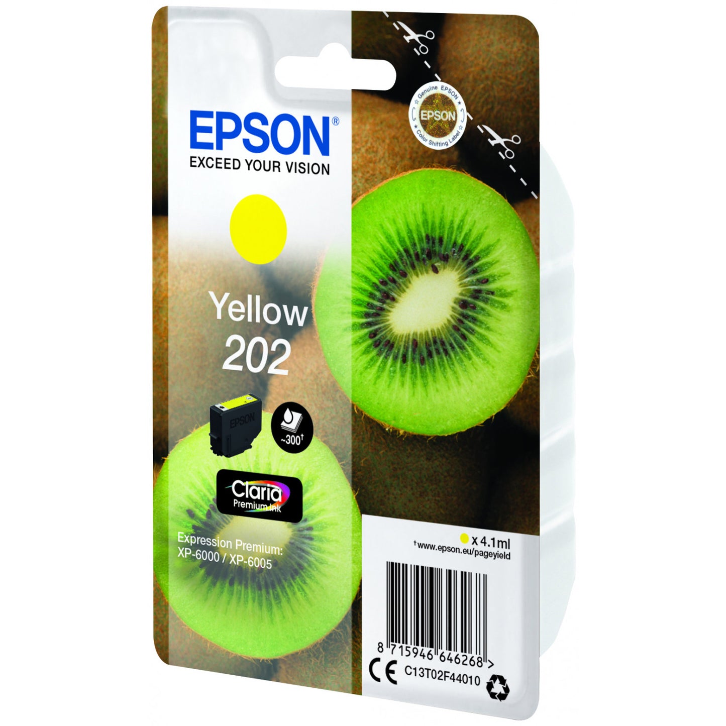 Epson 202 Kiwi Yellow Standard Capacity Ink Cartridge 4ml - C13T02F44010 - NWT FM SOLUTIONS - YOUR CATERING WHOLESALER