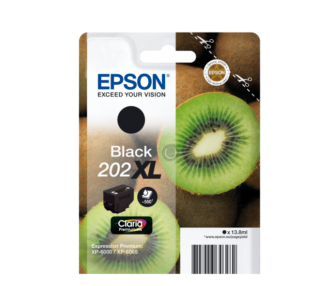 Epson 202XL Kiwi Black High Yield Ink Cartridge 14ml - C13T02G14010 - NWT FM SOLUTIONS - YOUR CATERING WHOLESALER