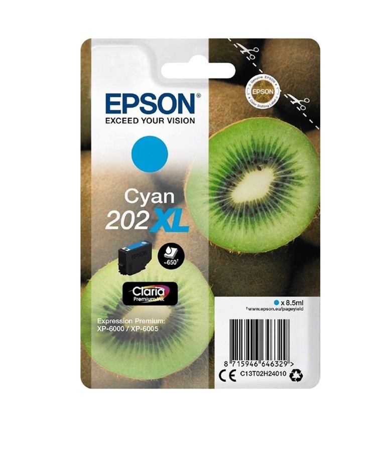 Epson 202XL Kiwi Cyan High Yield Ink Cartridge 8.5ml - C13T02H24010 - NWT FM SOLUTIONS - YOUR CATERING WHOLESALER