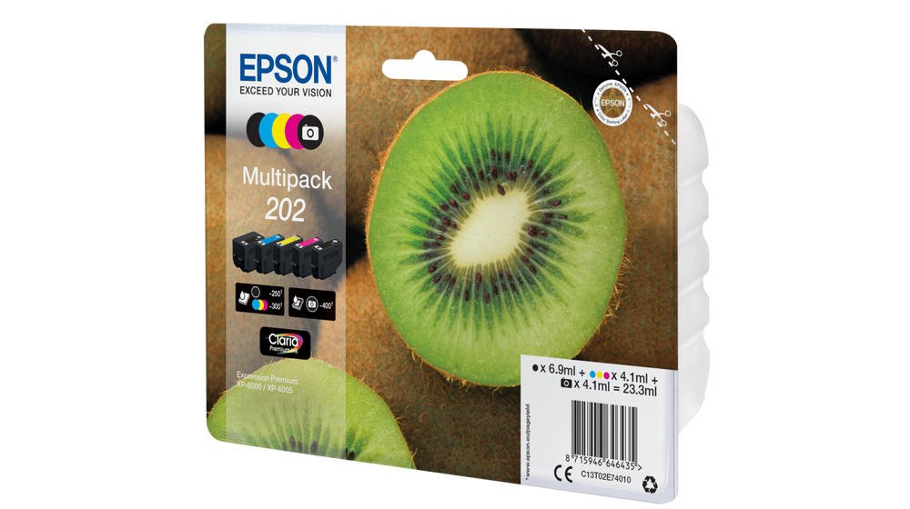 Epson 202 Kiwi Black Standard Capacity Ink Cartridge 7ml - C13T02E14010