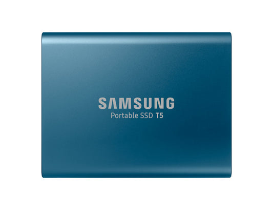 Samsung 500GB T5 Blue USB3.1 Gen2 USB C External Solid State Drive - NWT FM SOLUTIONS - YOUR CATERING WHOLESALER