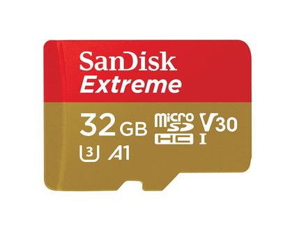 Sandisk Extreme microSDHC 32GB Memory Card and Adapter - NWT FM SOLUTIONS - YOUR CATERING WHOLESALER