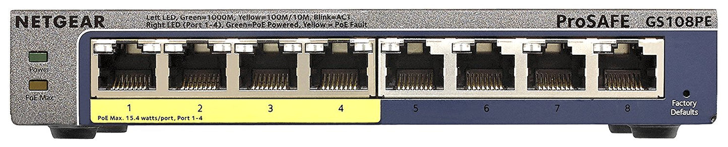 Netgear 8 Port Unmanaged GE POE Plus Switch