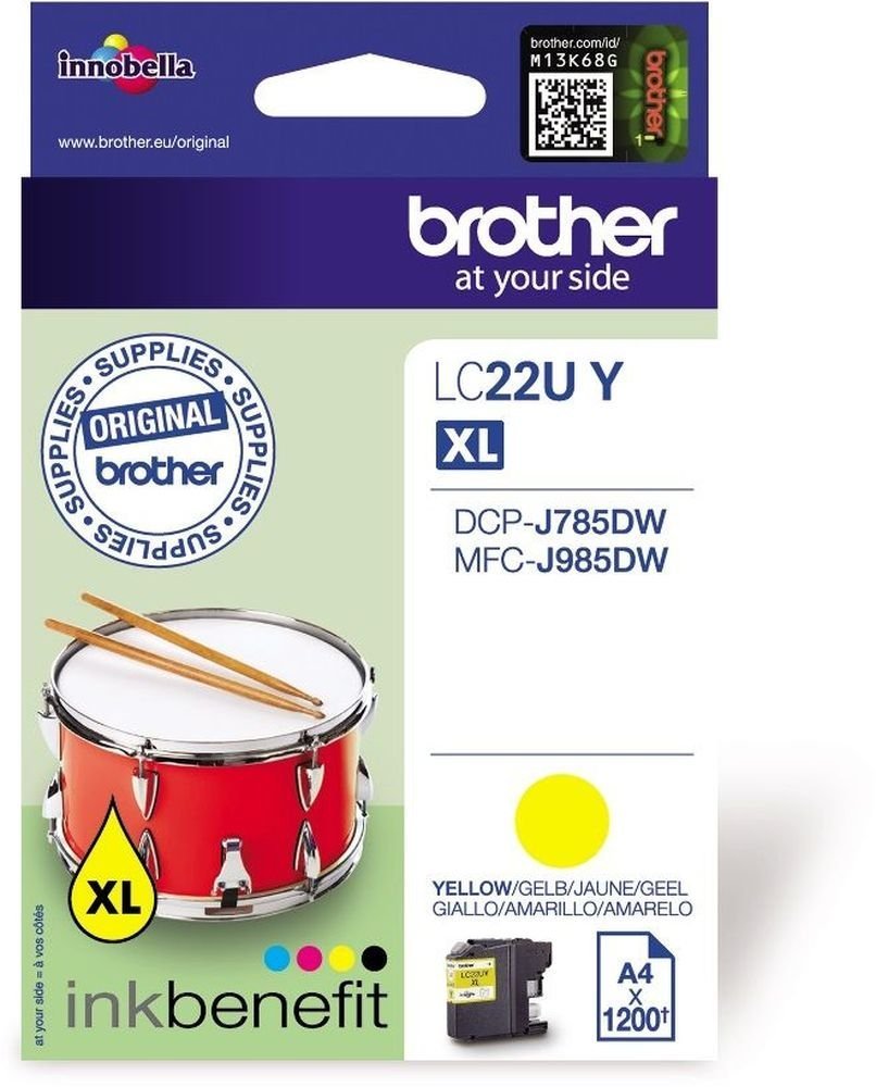 Brother Yellow Ink Cartridge 15ml - LC22UY - NWT FM SOLUTIONS - YOUR CATERING WHOLESALER