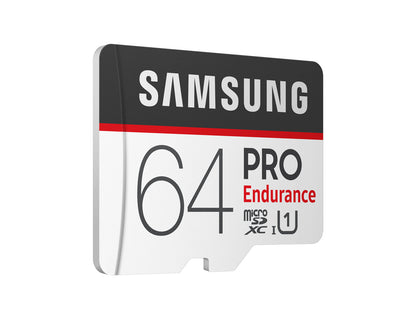 Samsung Pro Endurance 64GB Class 10 UHSI Memory Card MicroSDXC Plus Adapter