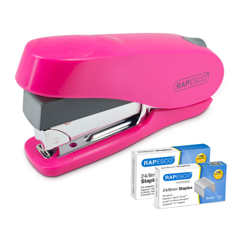 Rapesco Luna Less Effort Half Strip Stapler 50 Sheet Pink - 1468 - NWT FM SOLUTIONS - YOUR CATERING WHOLESALER