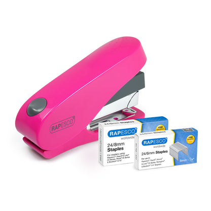 Rapesco Luna Less Effort Half Strip Stapler 50 Sheet Pink - 1468