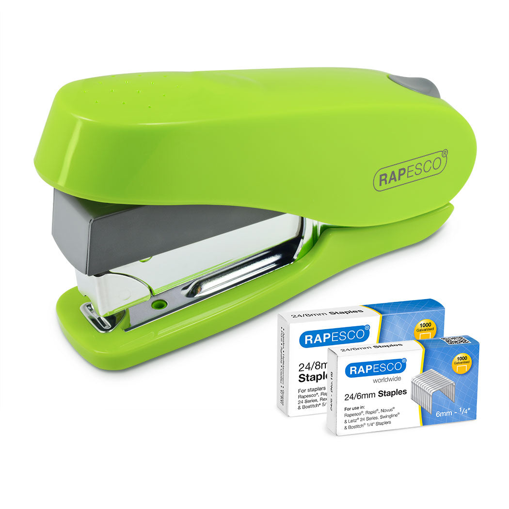 Rapesco Luna Less Effort Half Strip Stapler 50 Sheet Green - 1470 - NWT FM SOLUTIONS - YOUR CATERING WHOLESALER