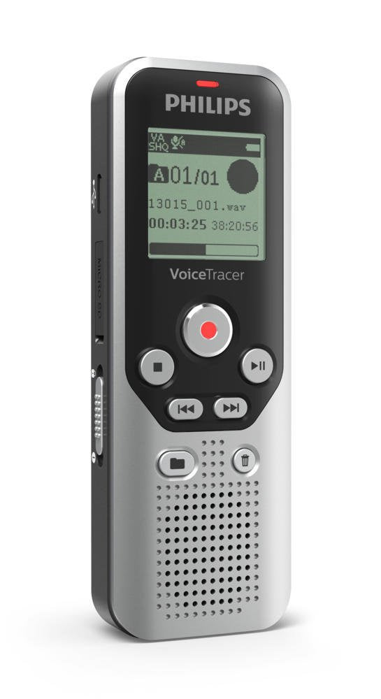 Philips Dictation DVT1250 VoiceTracer Audio Recorder MicroSD 8GB Memory