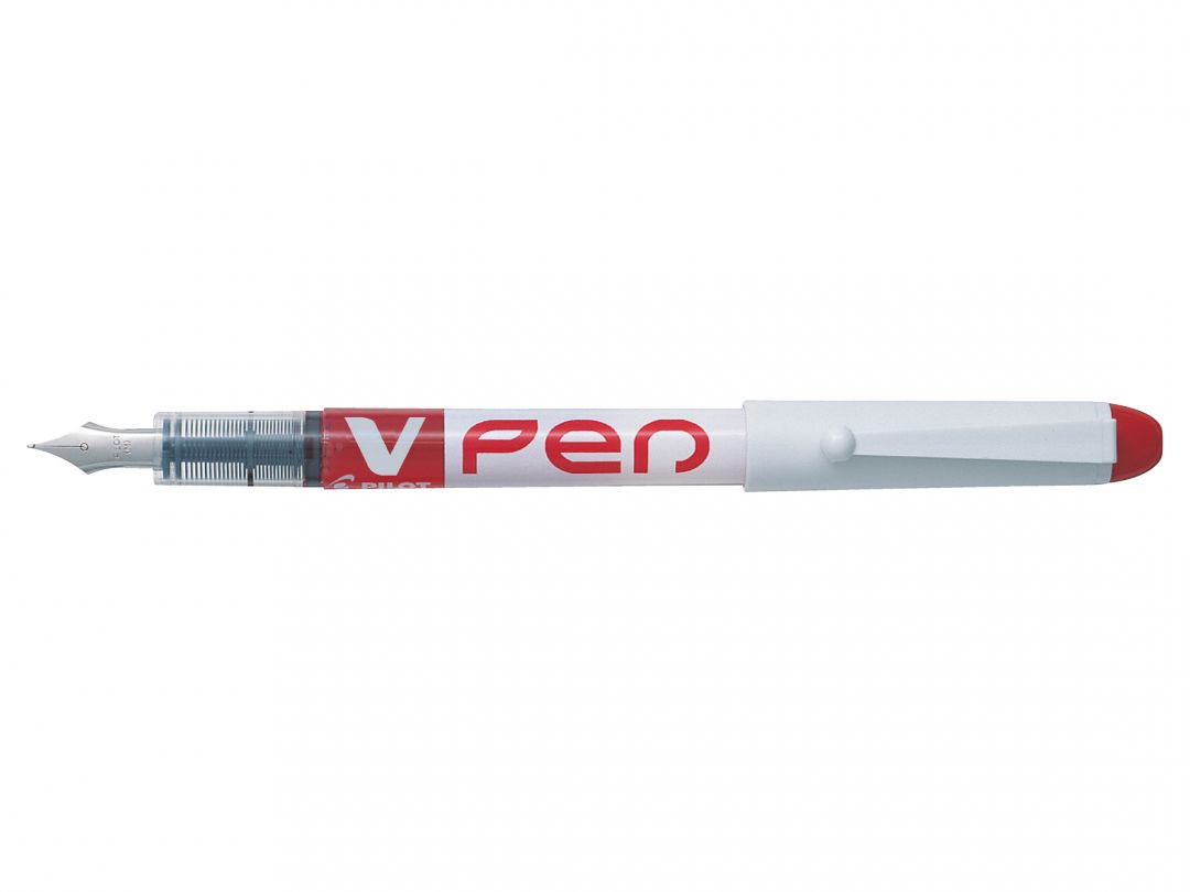 Pilot V-Pen Erasable Disposable Fountain Pen Red (Pack 12) - 631101202 - NWT FM SOLUTIONS - YOUR CATERING WHOLESALER