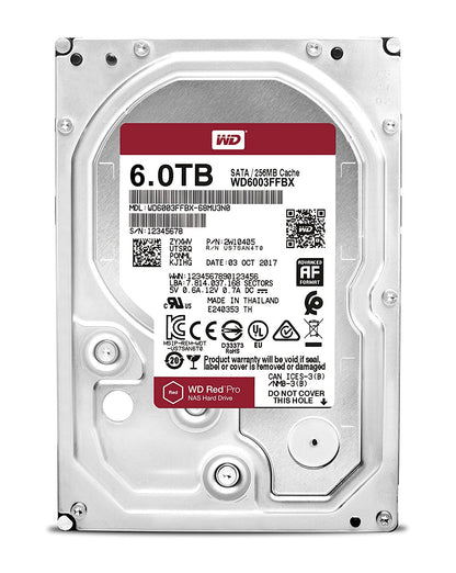 Western Digital Red Pro 6TB SATA 3.5 Inch 7200 RPM Internal Hard Drive